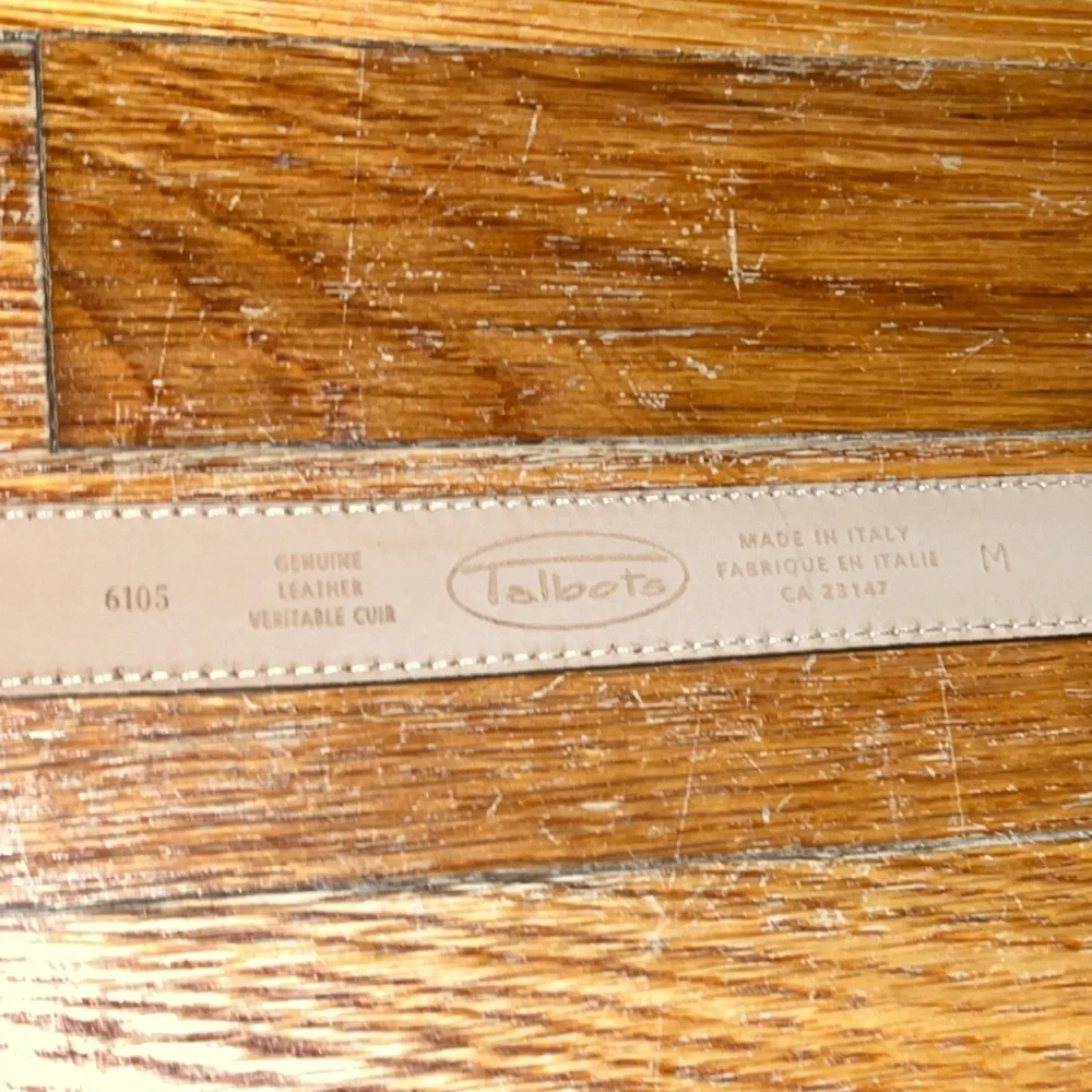 NWOT Talbots genuine leather belt black croc veritable collection boys medium